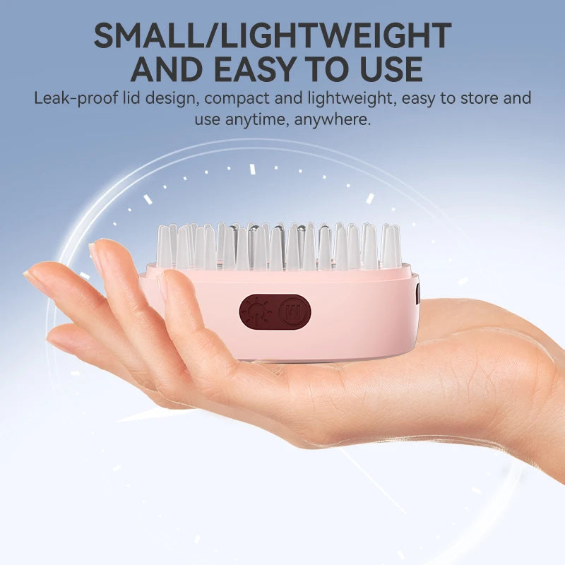 New 7 Colors Red Light Therapy Hair Brush Comb Vibration Massage Hair Growth Scalp Massager with Oil Applicator Head Massager