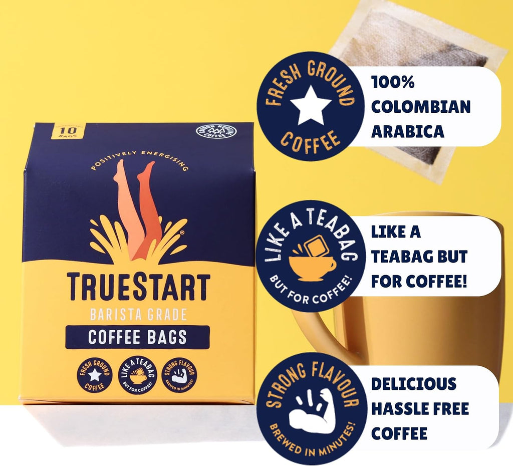 Coffee Bags, Smooth Energising Colombian, 1 Pack, 10 Loose Bags